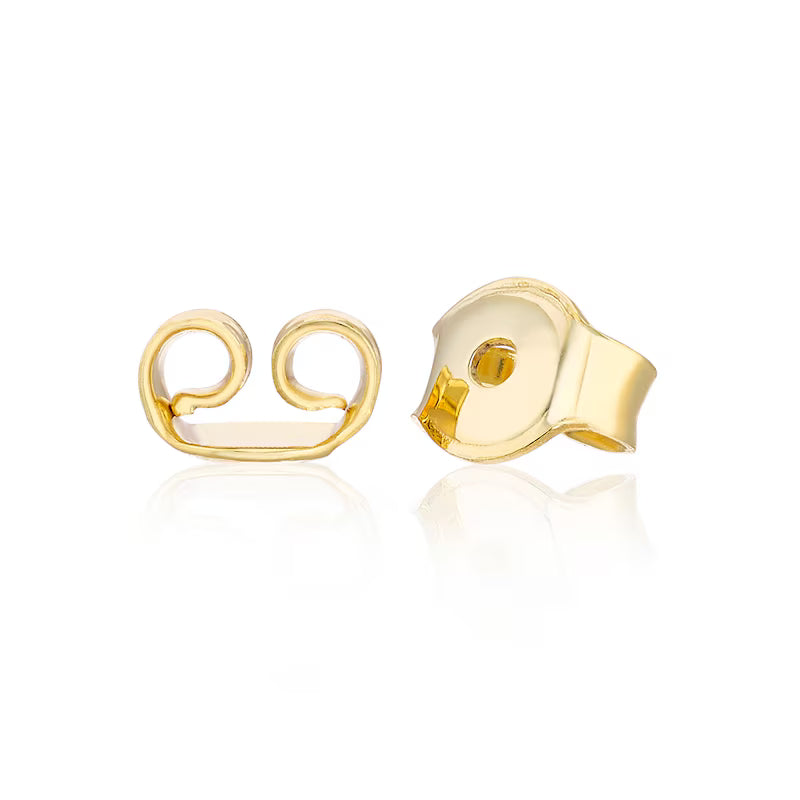 9ct Yellow Gold Diamond Cut Clover Stud Earrings