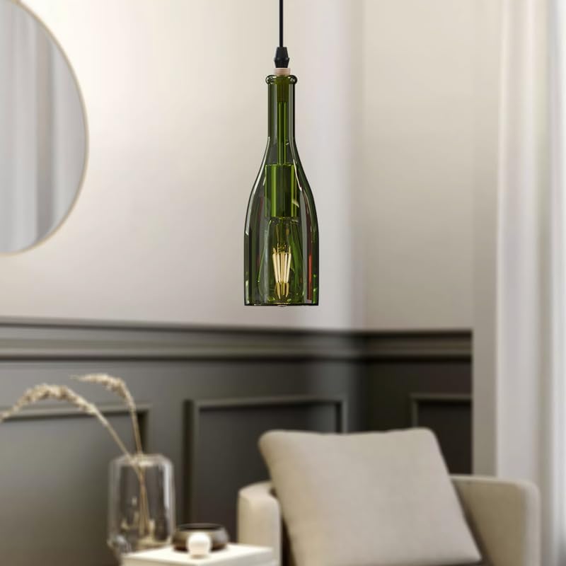 Vintage Retro Wine bottle Ceiling Pendant Light Lamp Shade Chandelier light UK~2228