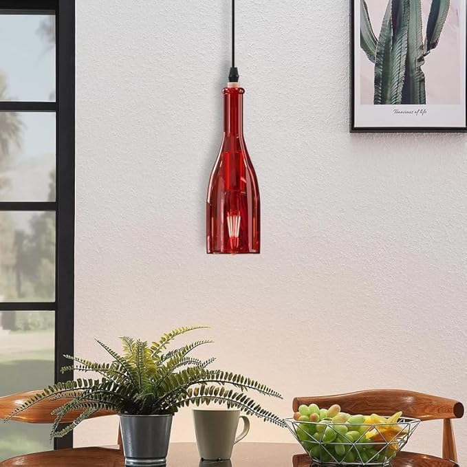 Vintage Retro Wine bottle Ceiling Pendant Light Lamp Shade Chandelier light UK~2228