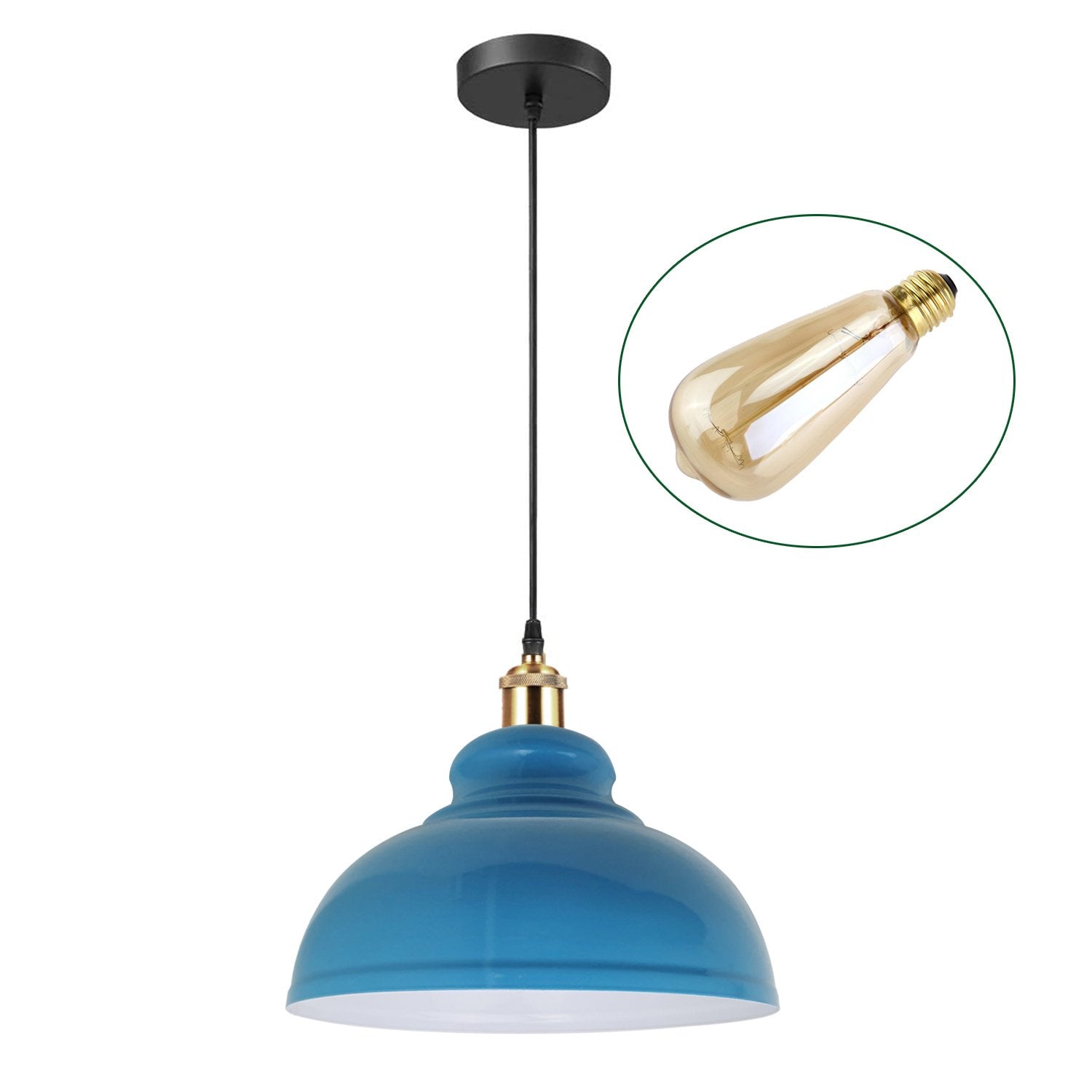 Retro Pendant Light Shade Vintage Industrial Ceiling Lighting LED Restaurant Loft With Free Bulb~2101