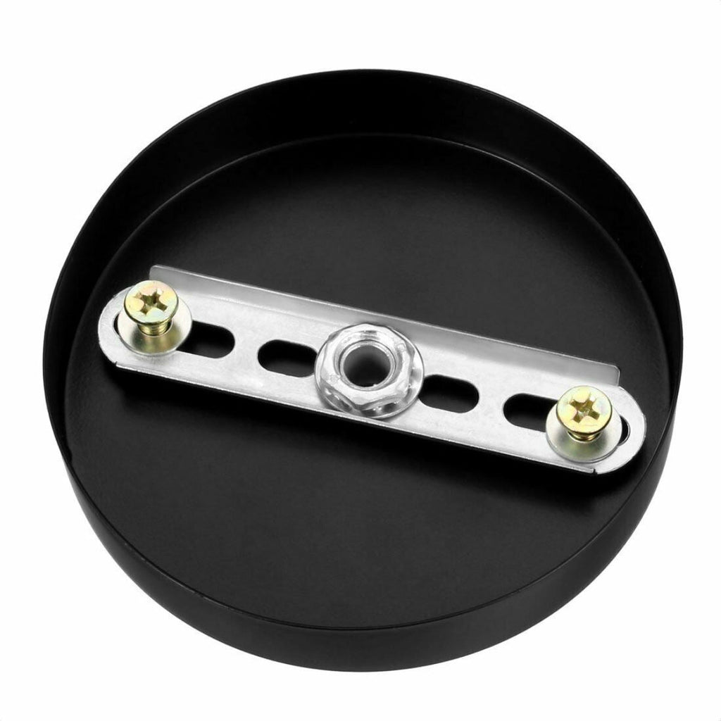 Single Point Drop Outlet Black Color Ceiling Hook Ring Plate Perfect for fabric flex cable~2659