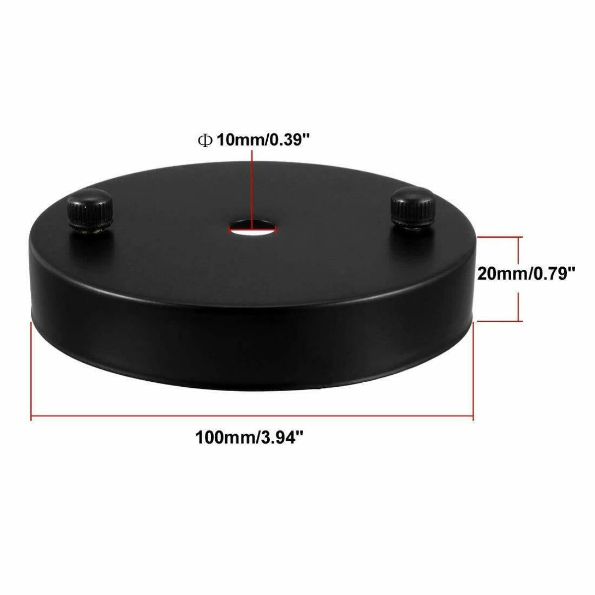 Single Point Drop Outlet Black Color Ceiling Hook Ring Plate Perfect for fabric flex cable~2659