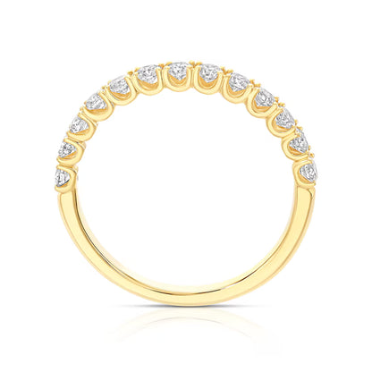 18ct Yellow Gold Round Cut Eternity 0.50ct Diamond Ring
