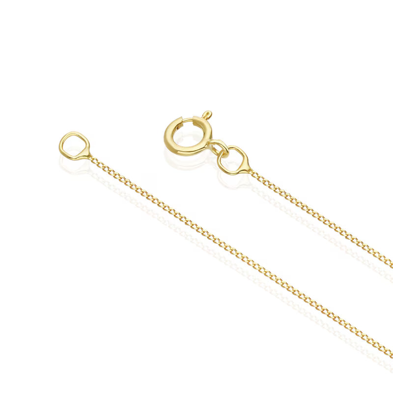 9ct Yellow Gold Cubic Zirconia Stud Earrings & Pendant Necklace Jewellery Set