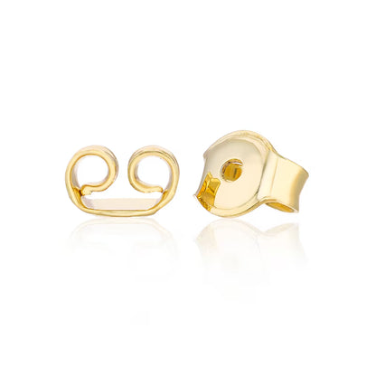 9ct Yellow Gold Diamond Cut Clover Stud Earrings