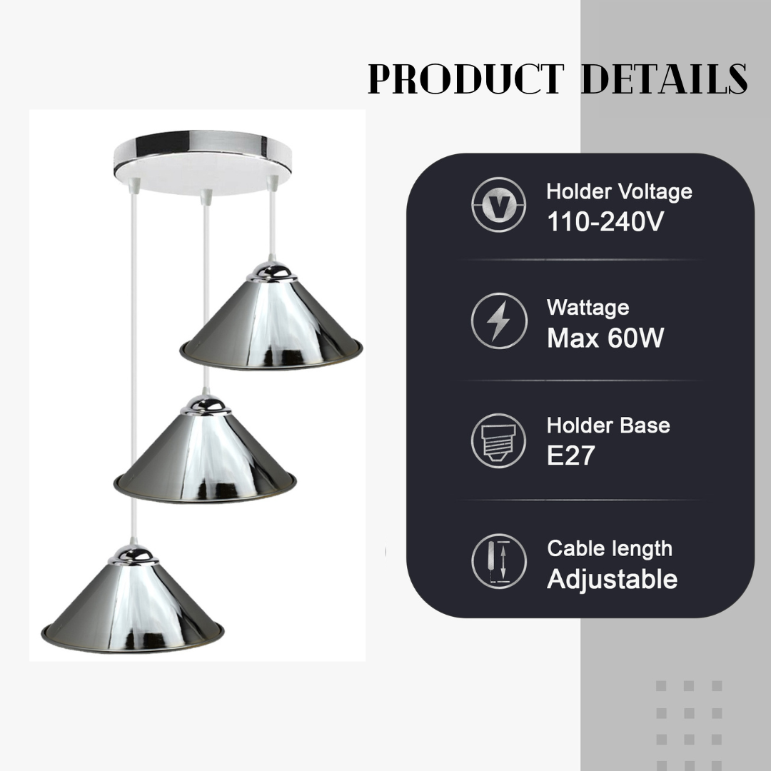 Vintage Industrial Pendant Light | Retro Loft Style~1515