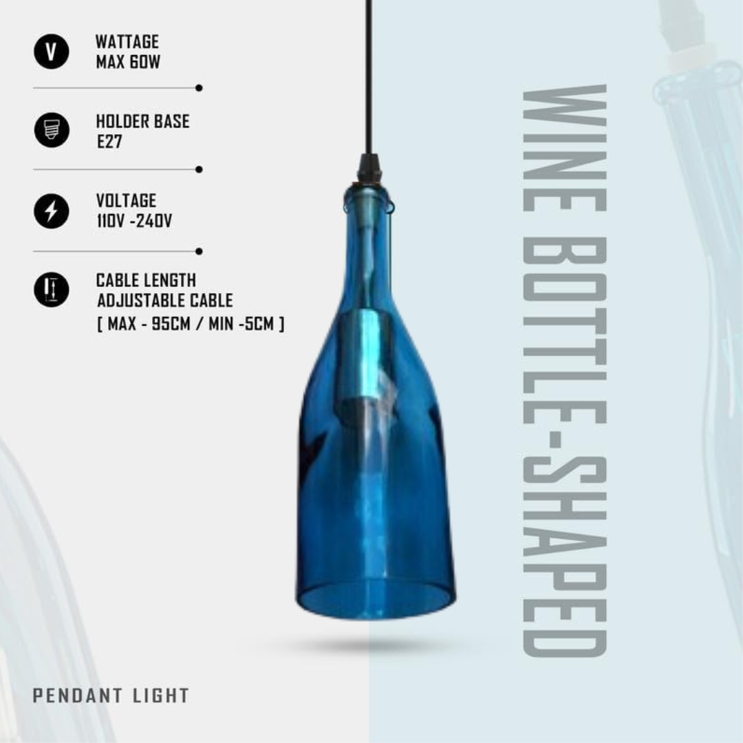 Vintage Retro Wine bottle Ceiling Pendant Light Lamp Shade Chandelier light UK~2228