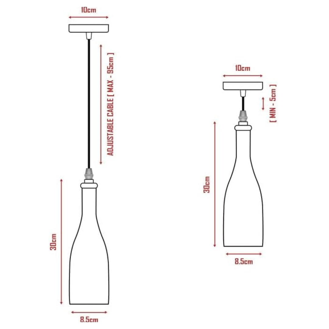 Vintage Retro Wine bottle Ceiling Pendant Light Lamp Shade Chandelier light UK~2228