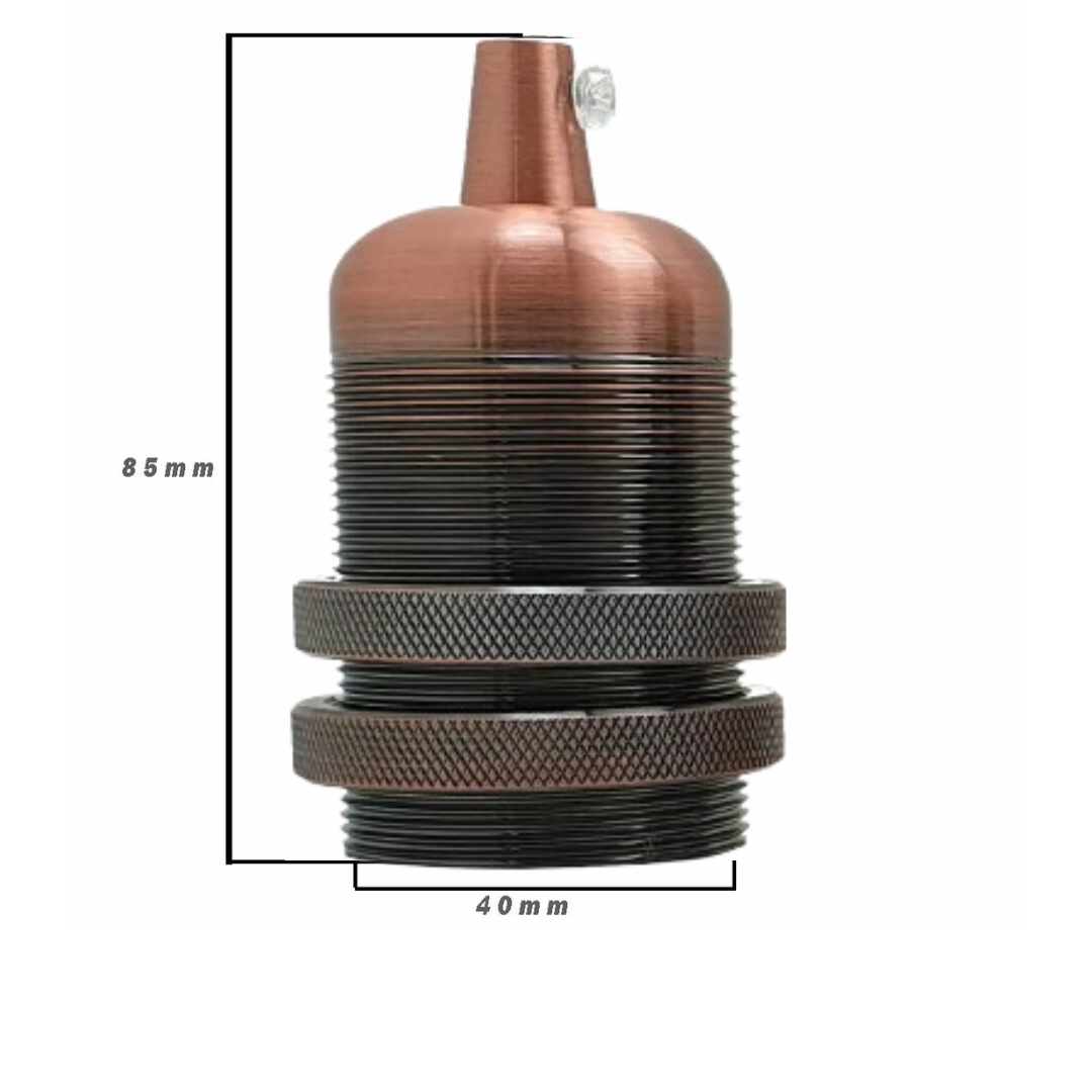 Smooth Holder With Ring Copper E27 Socket Ceramic Holder~2737